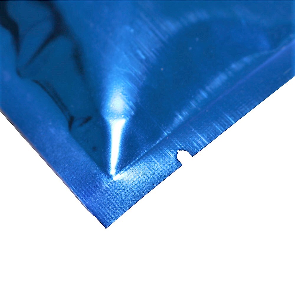 100 4.5×7″ Glossy Blue Heat Sealable Trading Cards Blind Packaging Open Top Bags