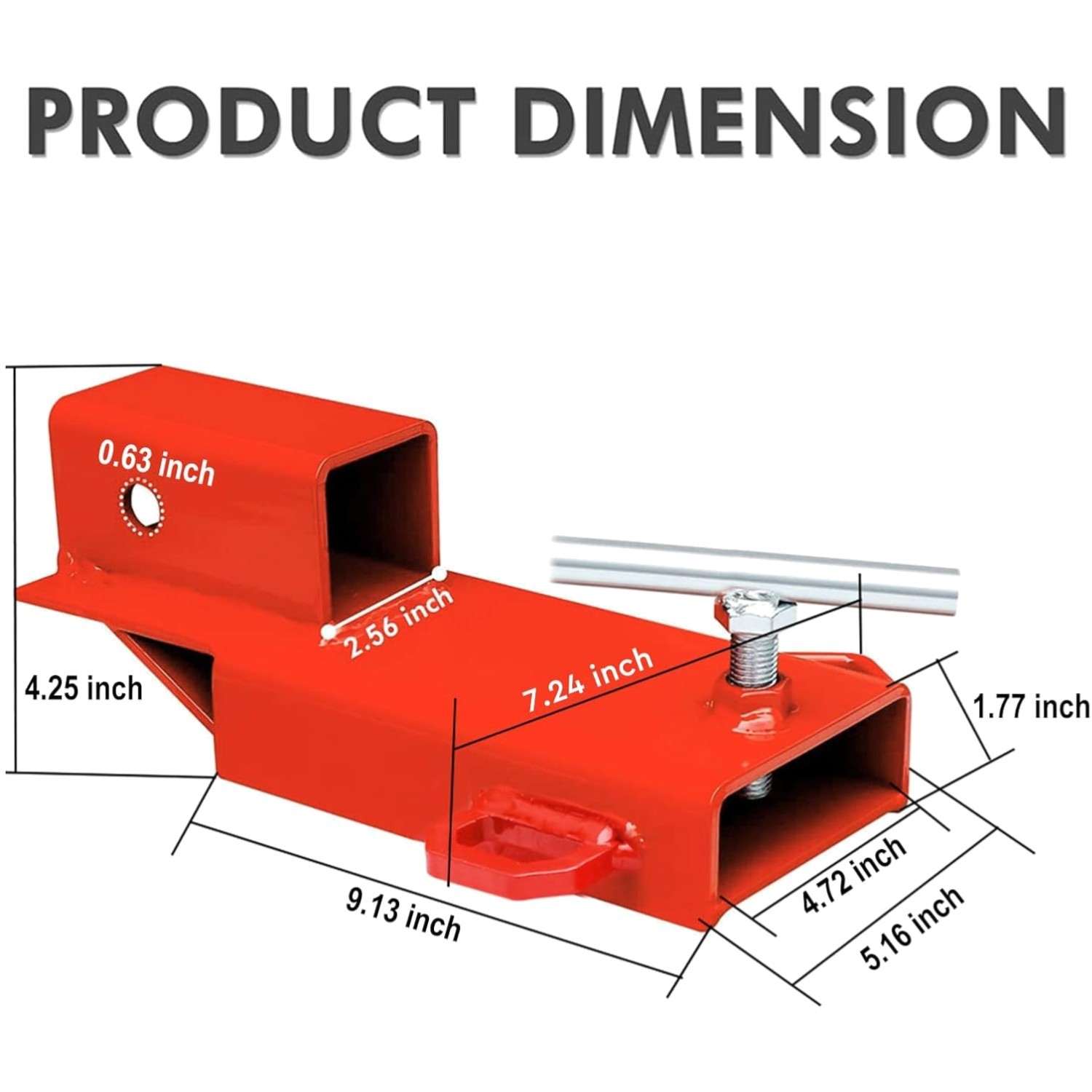 Red Forklift Trailer Hitch Attachment 2″ Receiver Adapter*-