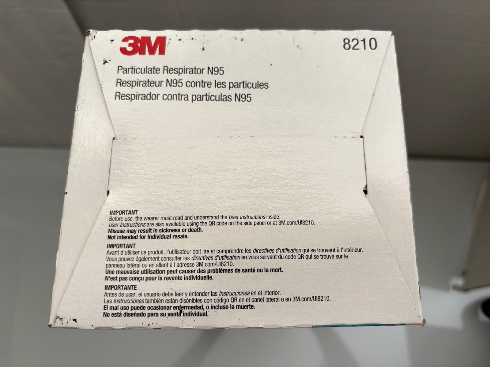 3M Part 8210 N95 Particulate Respirator Mask (Box of 20) EXP 03/2026