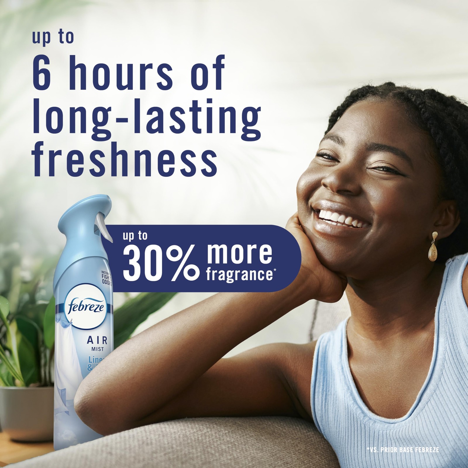 Febreze Air Mist Air Freshener Spray Odor Fighting Room Spray Gain 6 Pack