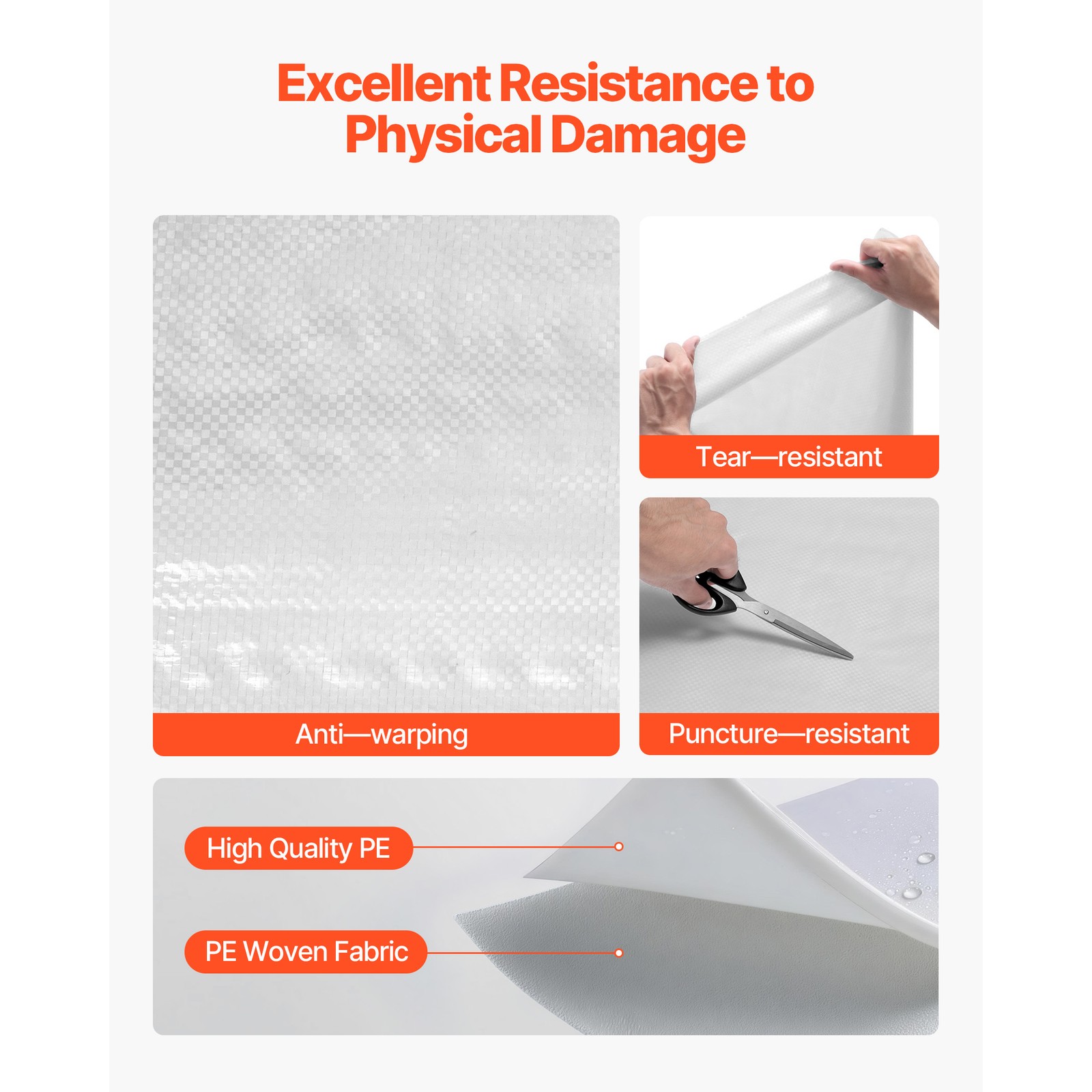 Uimoso 9 x 150 ft House Wrap 0.13 mm Thick Protective Vapor Barrier Cover