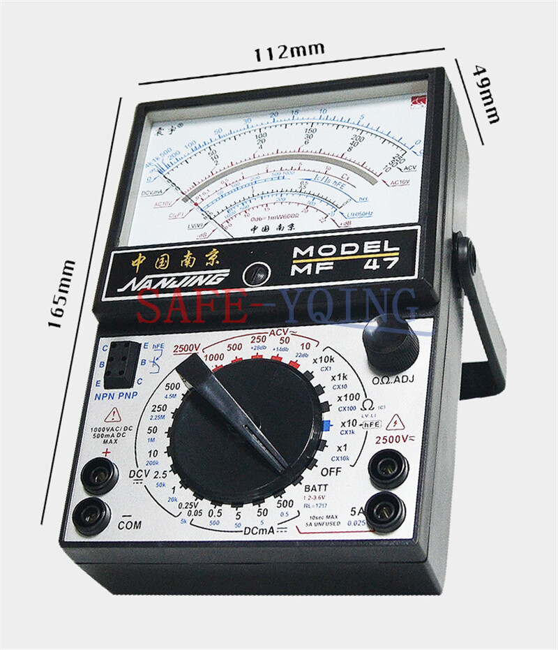 Electrical MF47 Current Resistance AC/DC Volt Testing Pointer Multimeter New