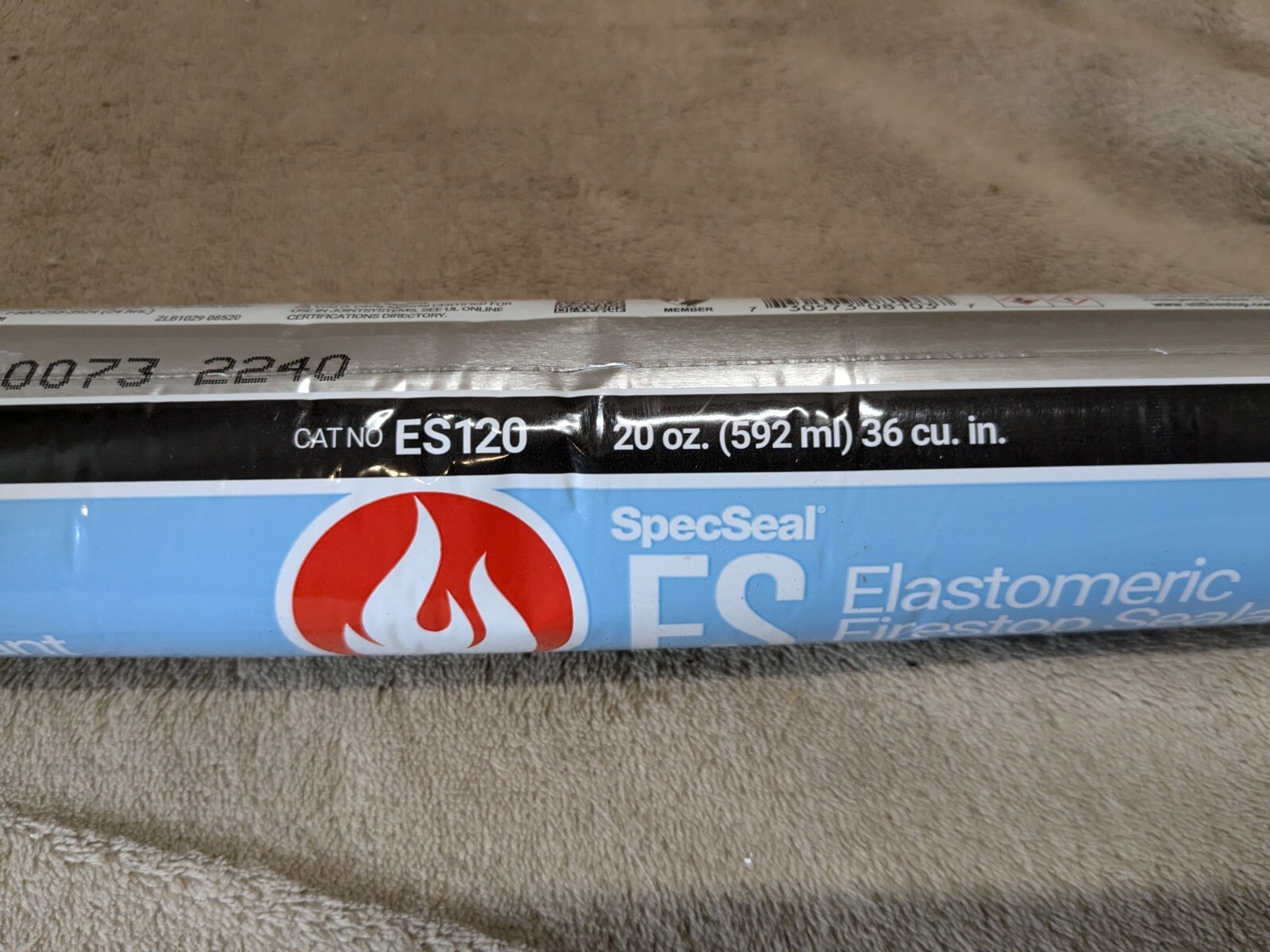 Specseal ES Elastomeric Firestop Sealant ES120 Lot of 12 20oz Tubes