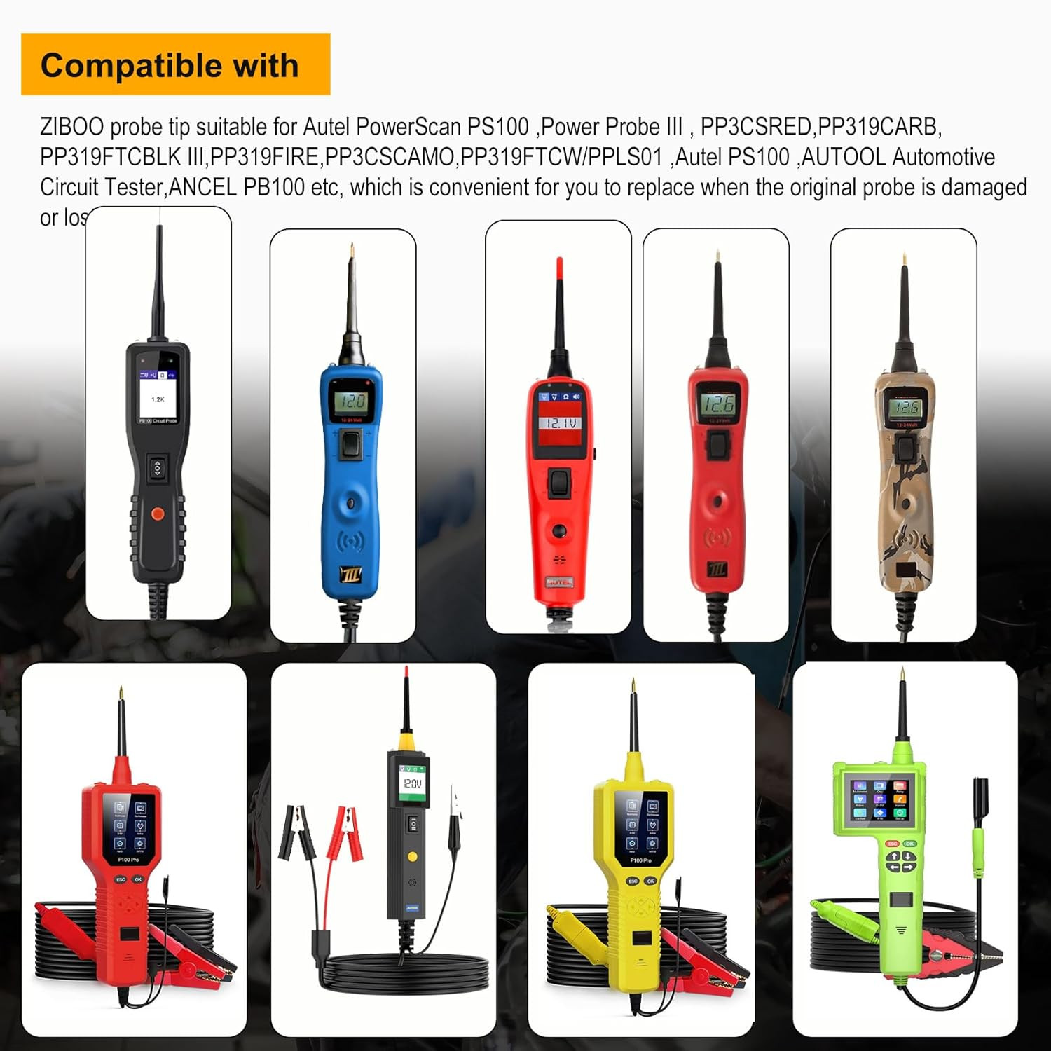 – 2Pk 4Mm Banana Jack 3 Tip Black (Pptk0024-2),Use for Autel Circuit Tester Powe