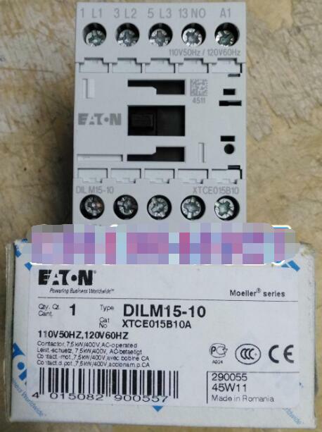 1PCS New Eaton Moeller DILM15-10 XTCE015B10A AC Contactor 110V Brand