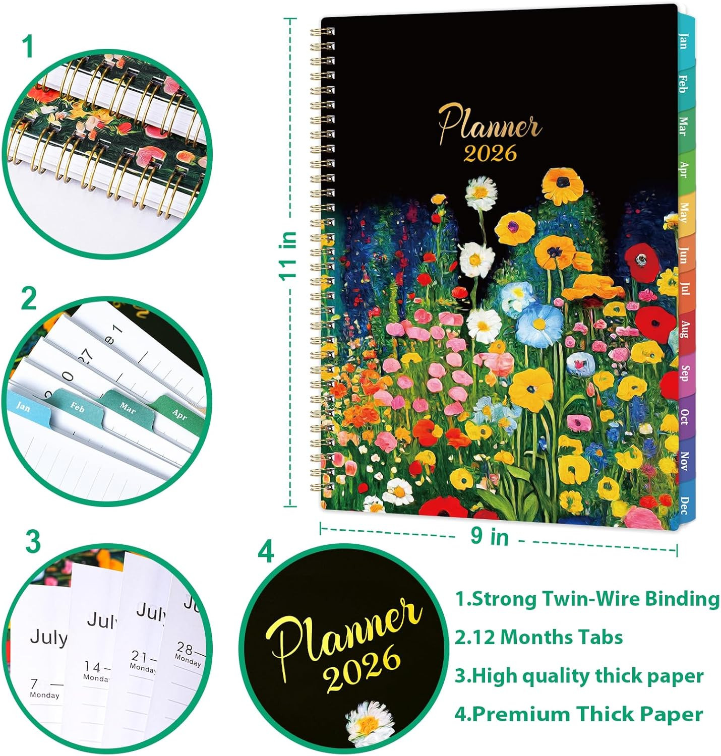 2025 Planner – 2025 Planner Weekly and Monthly, January 2025-December 2025, Larg