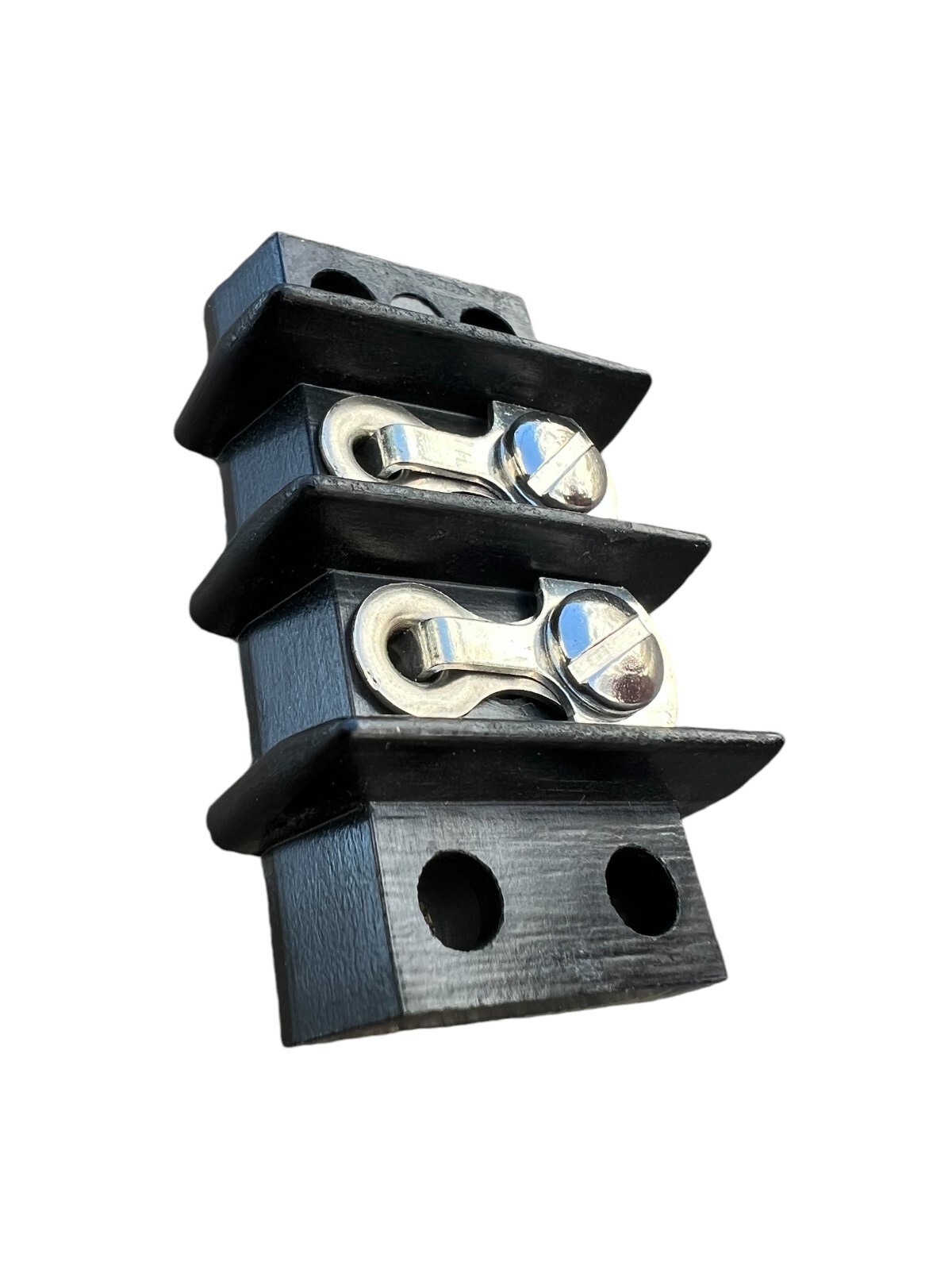 Barrier Strip Dual Barriers 2 Position Terminal CINCH Black 2 Screw Connectors