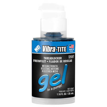 Vibra-Tite 12535 Threadlocker, Vibra-Tite 125, Blue, Medium Strength, Gel, 35