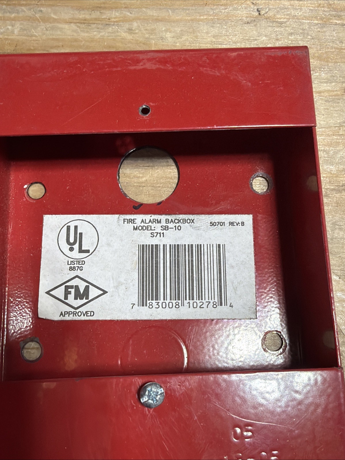 FIRE-LITE ALARMS MODEL SB-10 FIRE ALARM BACK BOX AS SHOWN Lot Of 2