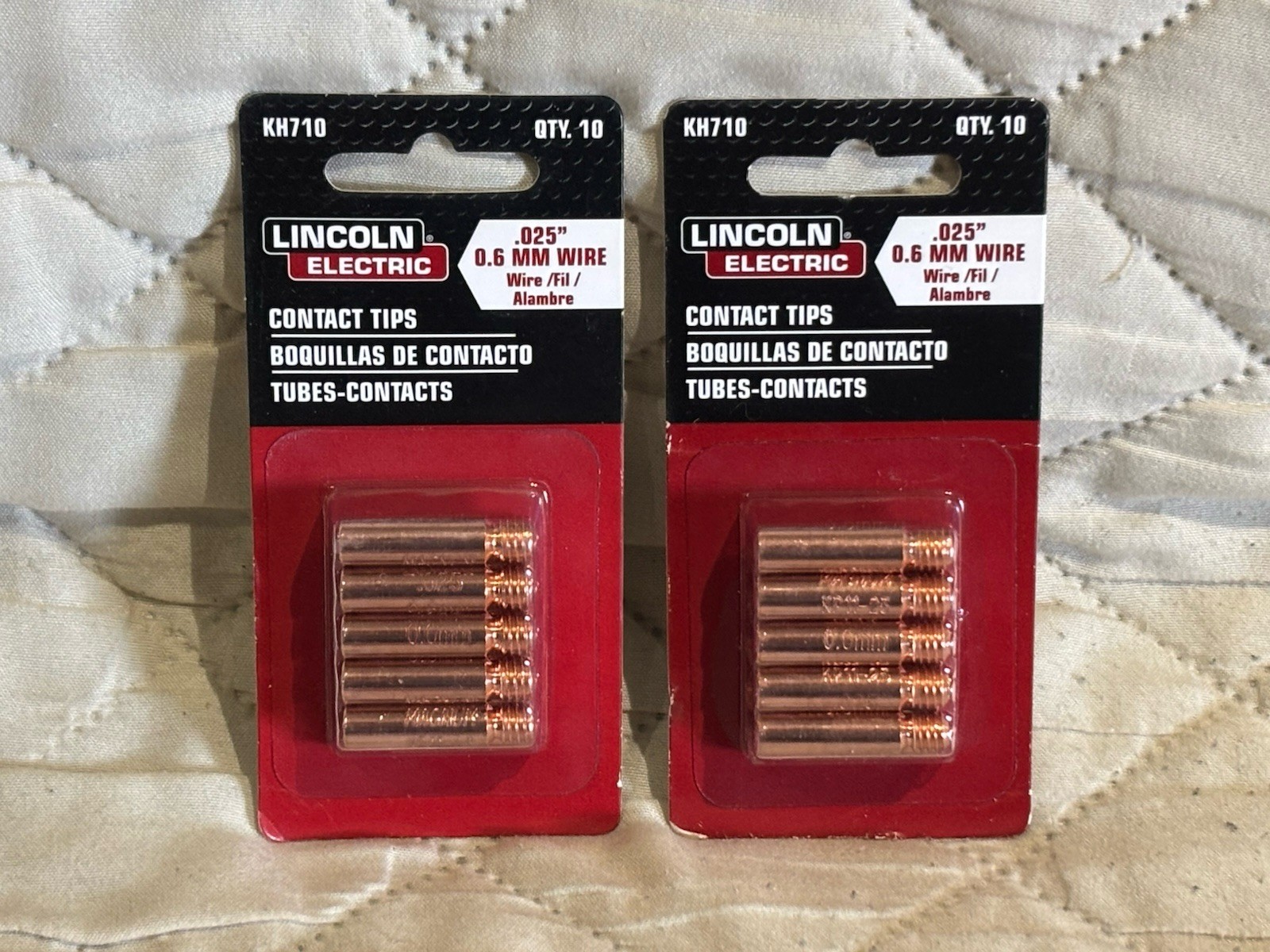 2 Lincoln Electric KH710 10-Pack Contact Tips .025”/ 0.6 MM Wire SHIPS FREE
