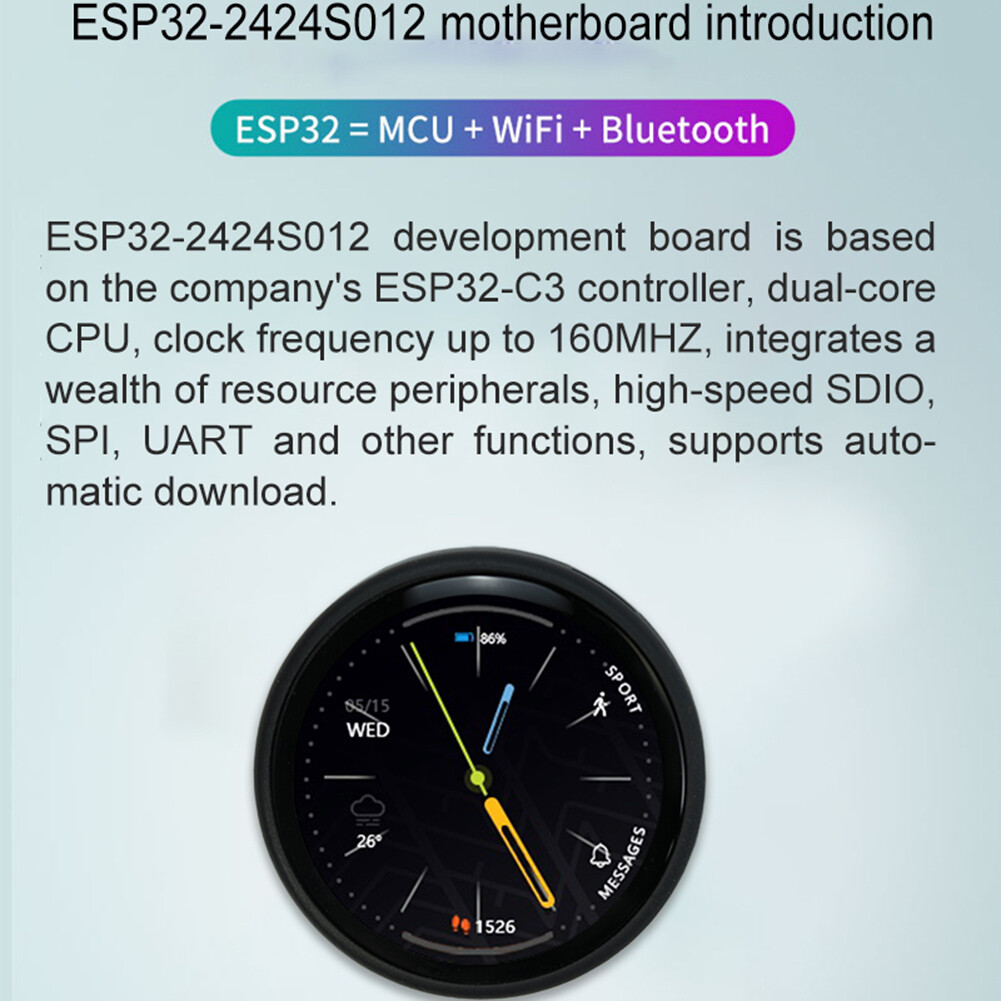 1.28 inch ESP32-C3 Round IPS Display TFT LCD Module Capacitive Touchscreen USA