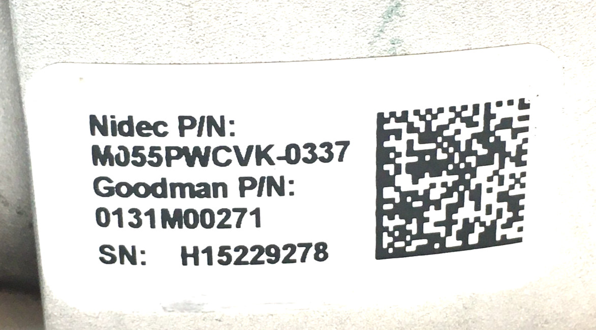 Goodman M055PWCVK-0337 Programmable ECM Module ONLY 0131M00271 CW LE used #W972