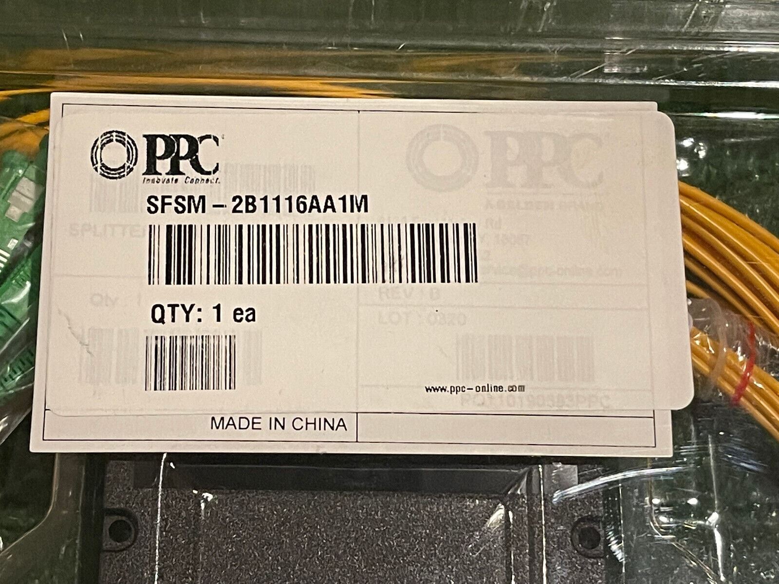 PPC SFSM-2B1116AA1M 1×16 Box Style PLC Splitter Module