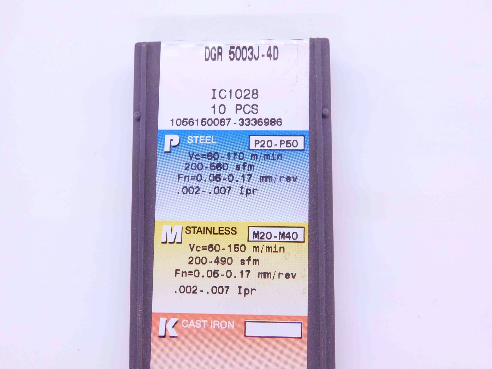 10pcs NEW ISCAR DGR 5003J-4D IC1028 TiN CARBIDE CUTOFF INSERTS .1969″ WIDTH