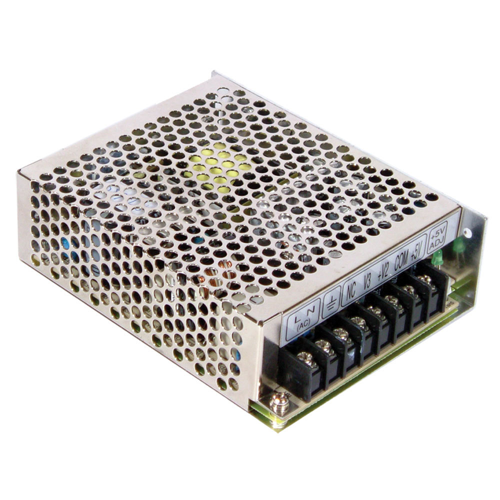 Mean Well RT-65B AC to DC Power Supply Triple Output 5 Volt 12 Volt 12 Volt 8 Am