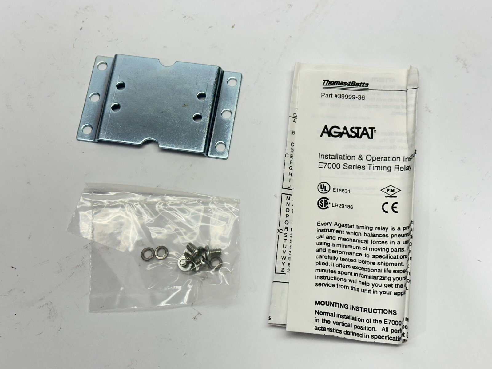 Thomas & Betts E7022AC004 Agastat Timing Relay 1.5-15 Seconds 120V Coil