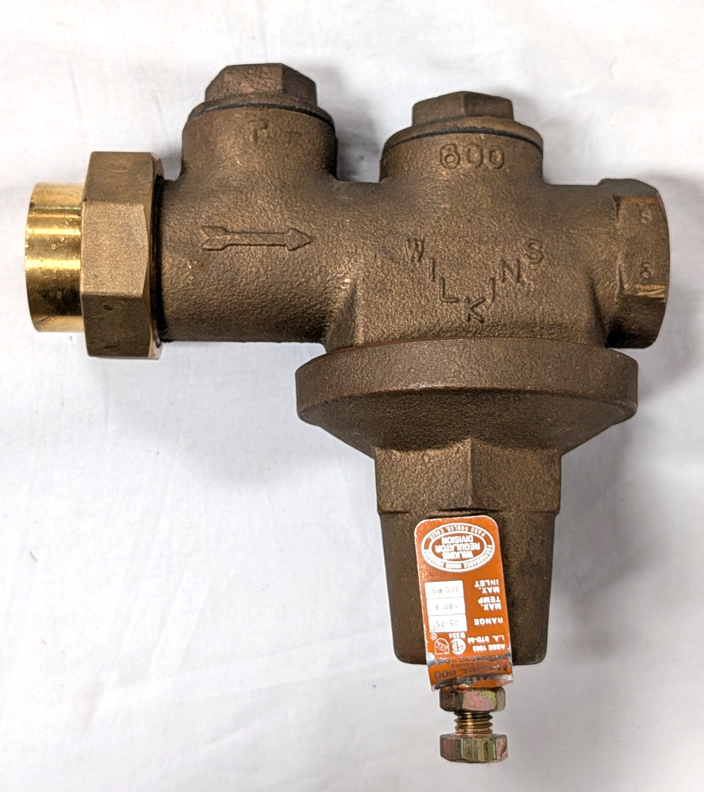 Wilkins 600 Water Pressure Reducing Valve Regulator 3/4″ Range 25-75 Psi