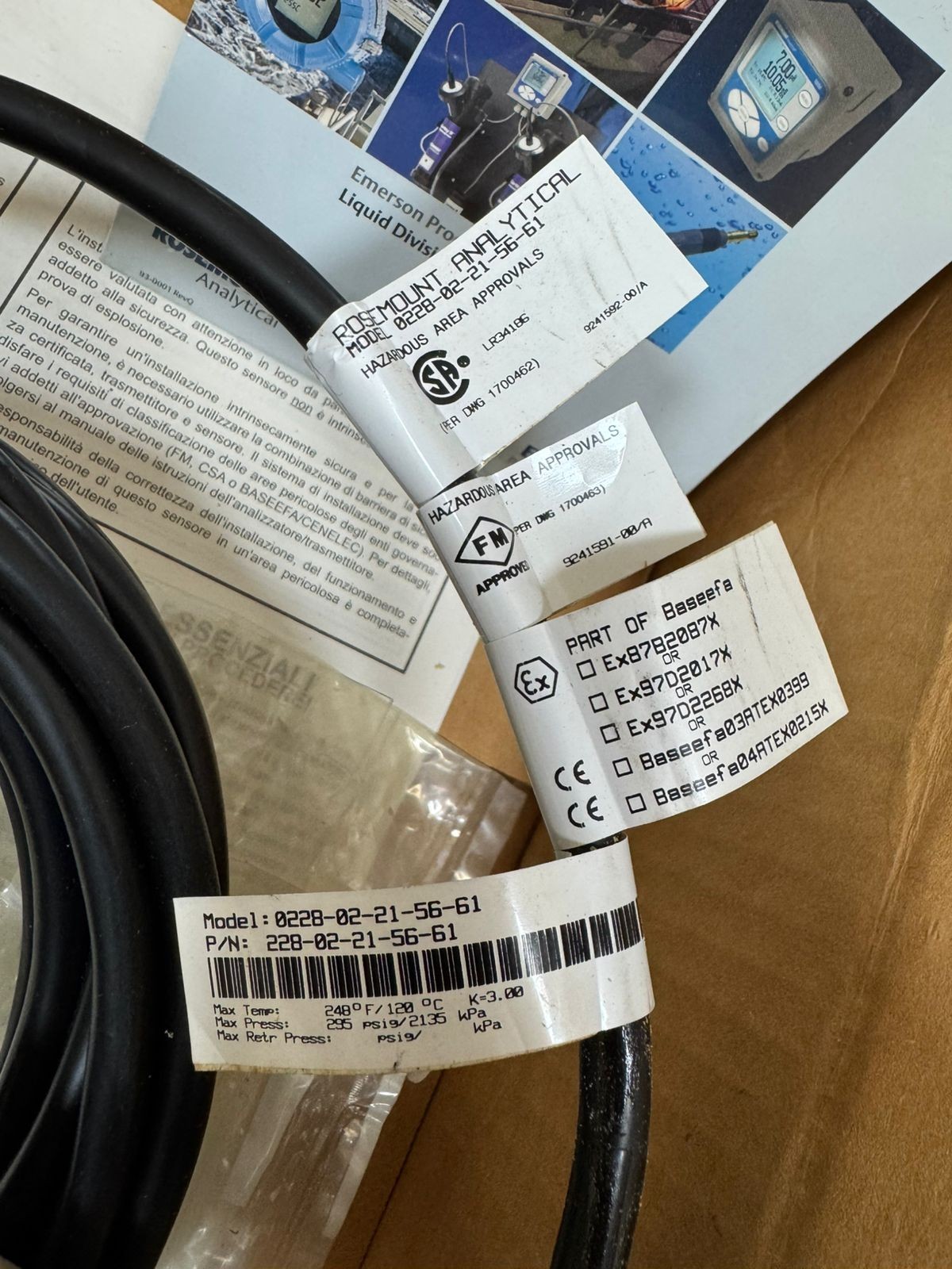 Rosemount / Toroidal Conductivity Sensor / 228-02-21-56-61 / 295psig – 2135kPa