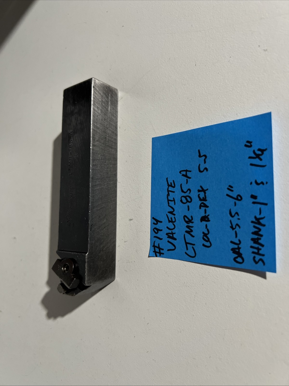valenite LTMR-85A Indexi Carbide Lathe Toolholder 6”OAL 1-1.25 Shank Turn Thread