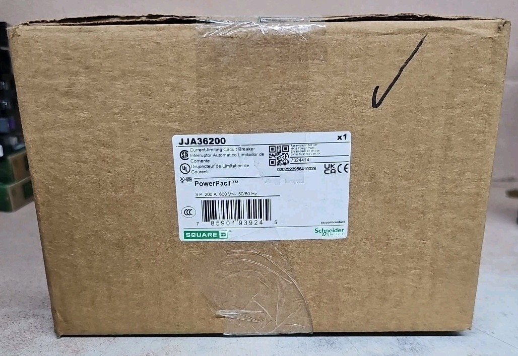 SQUARE D JJA36200 JJA I-LINE 3 POLE 200 AMP 480v POWER PACT CIRCUIT BREAKER