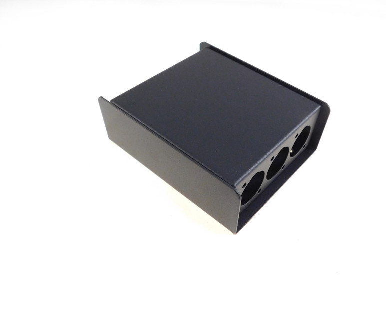 Steel Project Box 4 1/2″ x 3-3/4″” x 1 5/8″ Pre-Punched for 3 “D” Series XLR’s