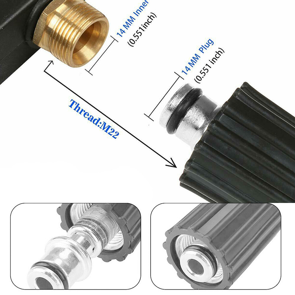 High Pressure 4000PSI Car Power Washer Gun Spray Wand Lance Nozzle + 50ft Hose
