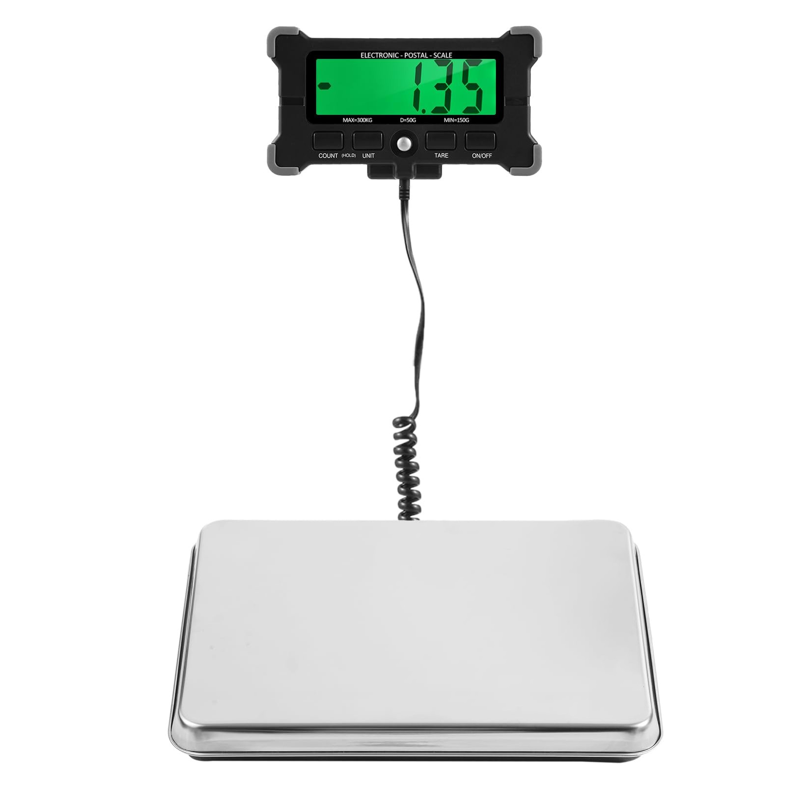 660lbs/300kg Electronic Postal Scale, 50g/0.1lb Precision, LCD Display, 16X 12 S