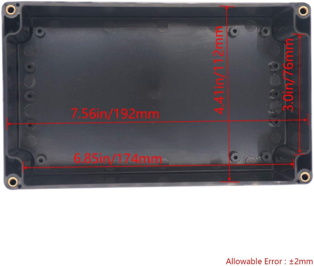 IP65 Waterproof ABS Plastic Electrical Junction Box for DIY Projects 7.87×4.72×2