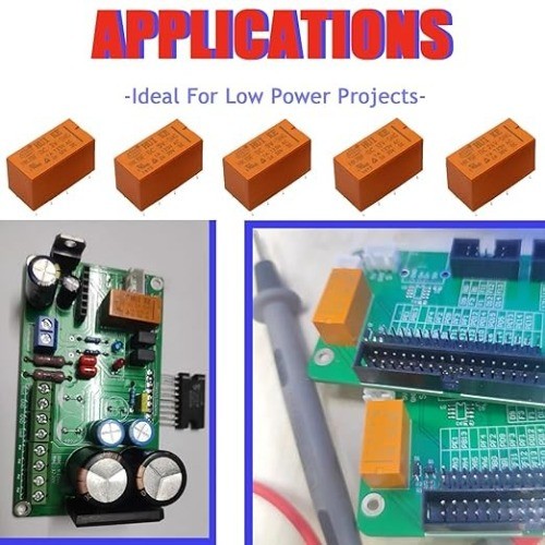 Coil DPDT PCB Power Relay DC 12V 8 Pins Mini Power Relay PCB Rel Color: DC 12V