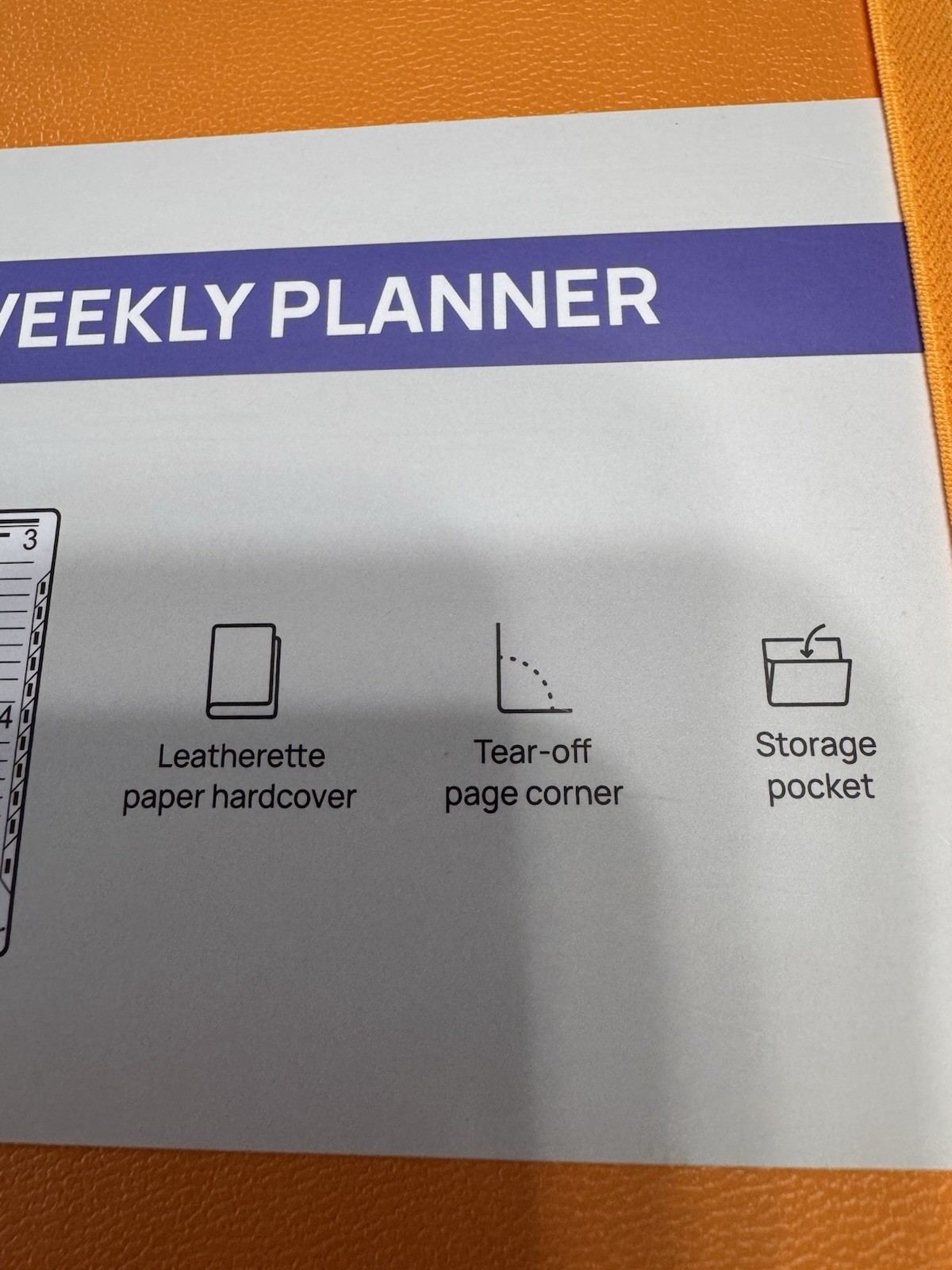 Poprun Vertical Weekly Planner Agenda 6.5×8.75 Orange Organizer