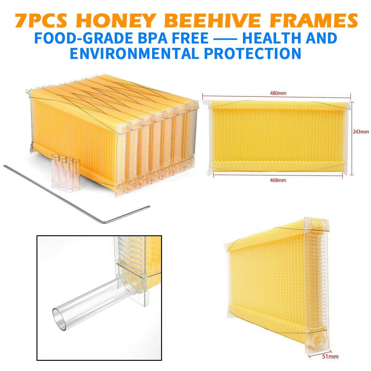 7pcs Auto Oozing Beehives Beekeeping Frames Honey Comb Frames Bee Frames