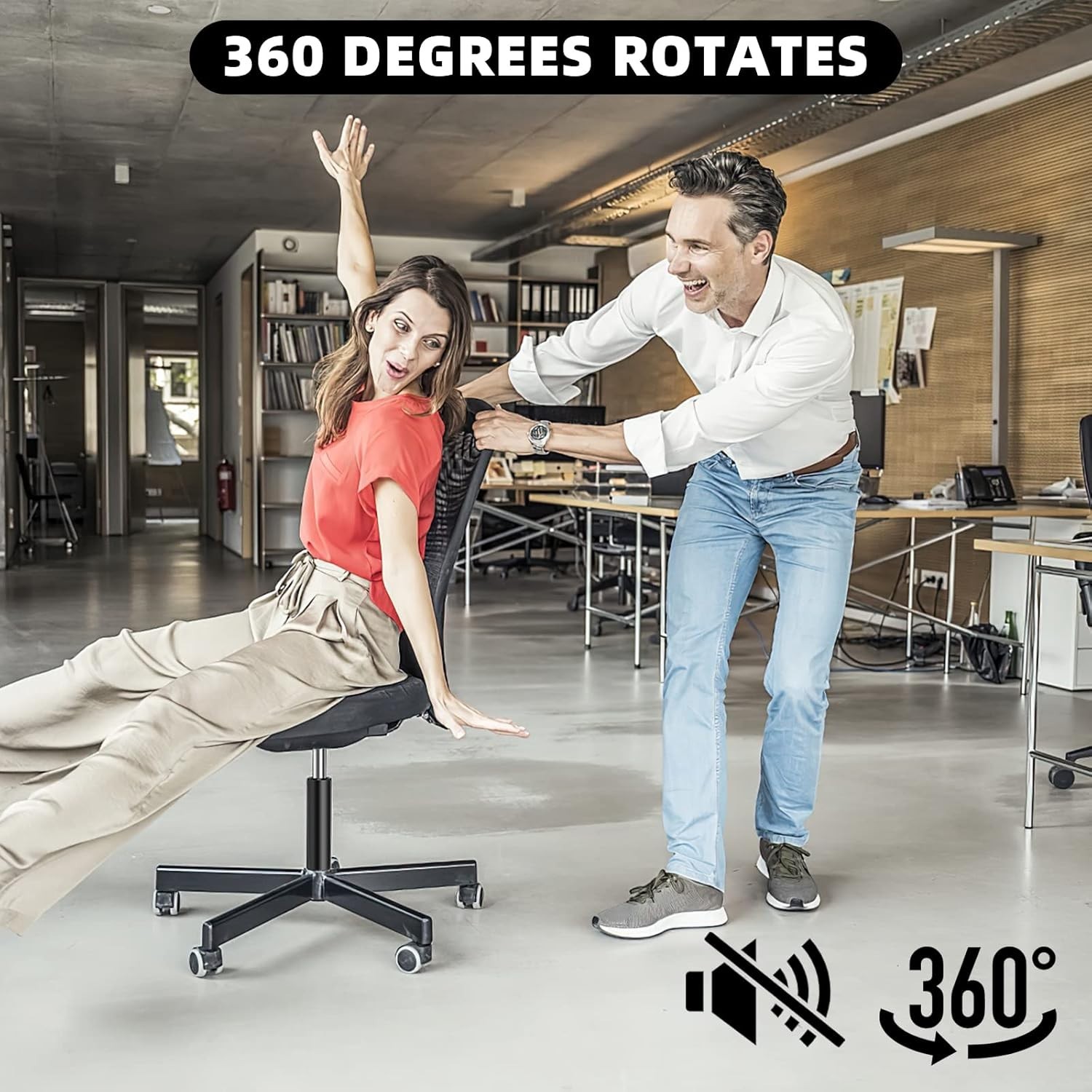 Quiet & Smooth 360° Rotation Office Chair Cylinder