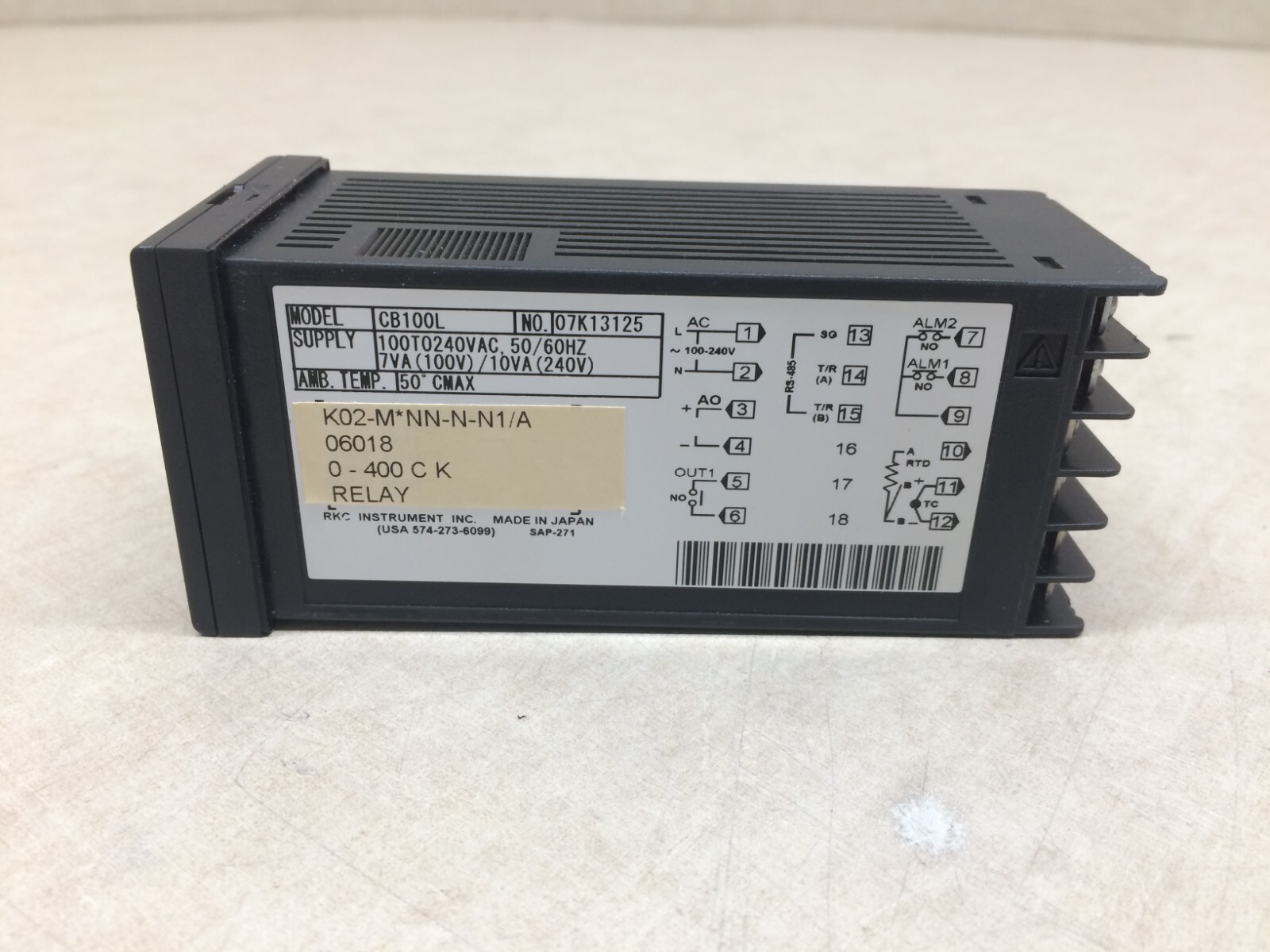 RKC CB100L Temperature Limit Controller Indicator 50/60Hz 100/240VAC Digital