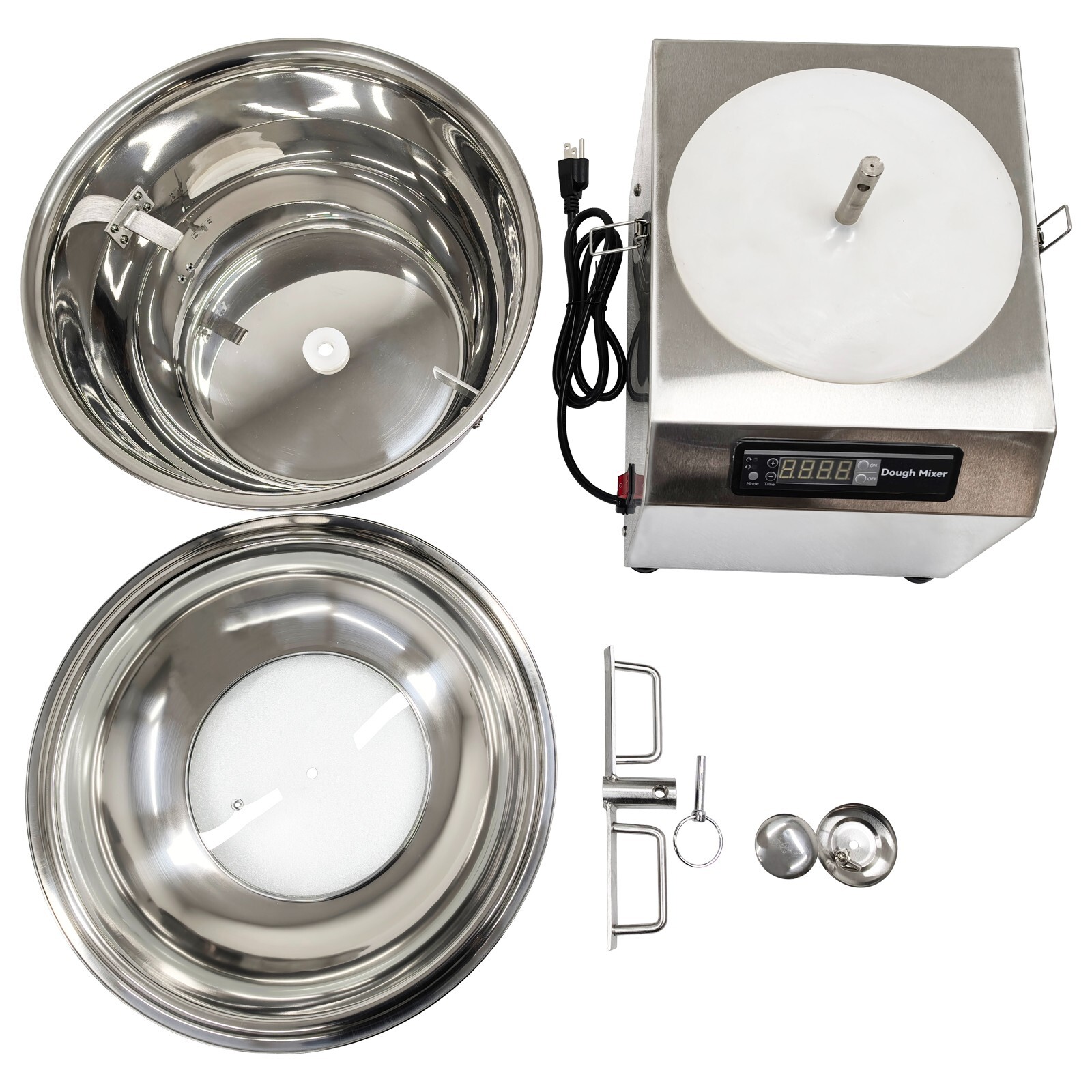 8KG Detachable Basin Type Dough Mixer 110V Stainless Steel Timing Flour Mixer US