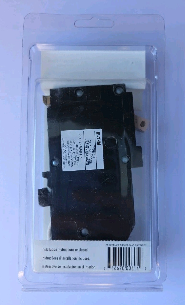 Eaton CHFAFGF115CS 1-Pole 15A Dual Purpose Circuit Breaker – Single Pole