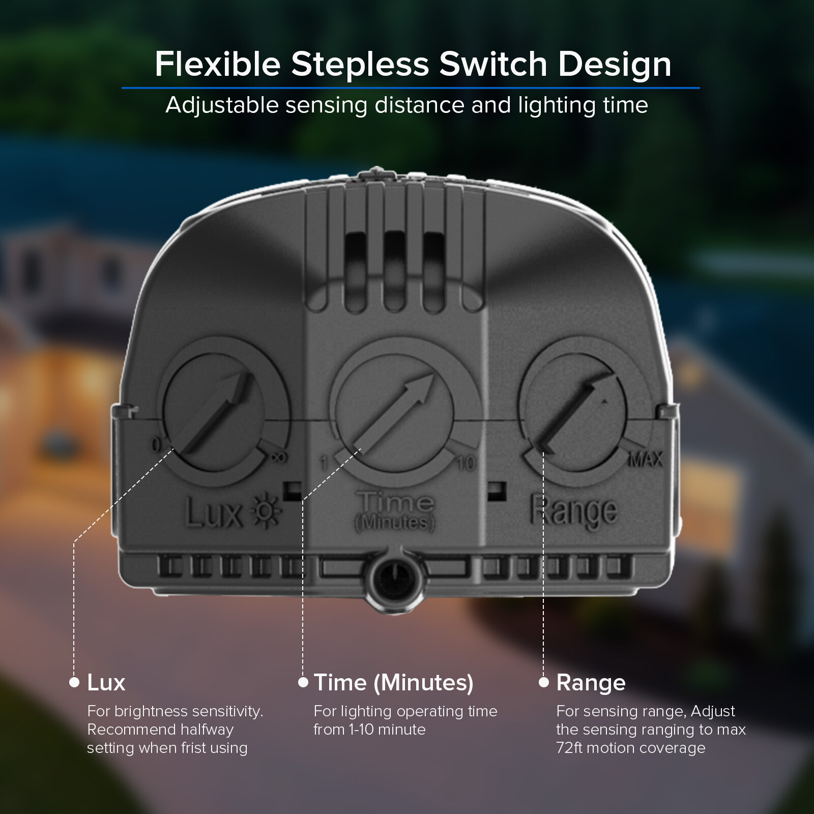 54W 7000lm Infrared Motion Sensor LED Security Light Outdoor Floodlight Safety
