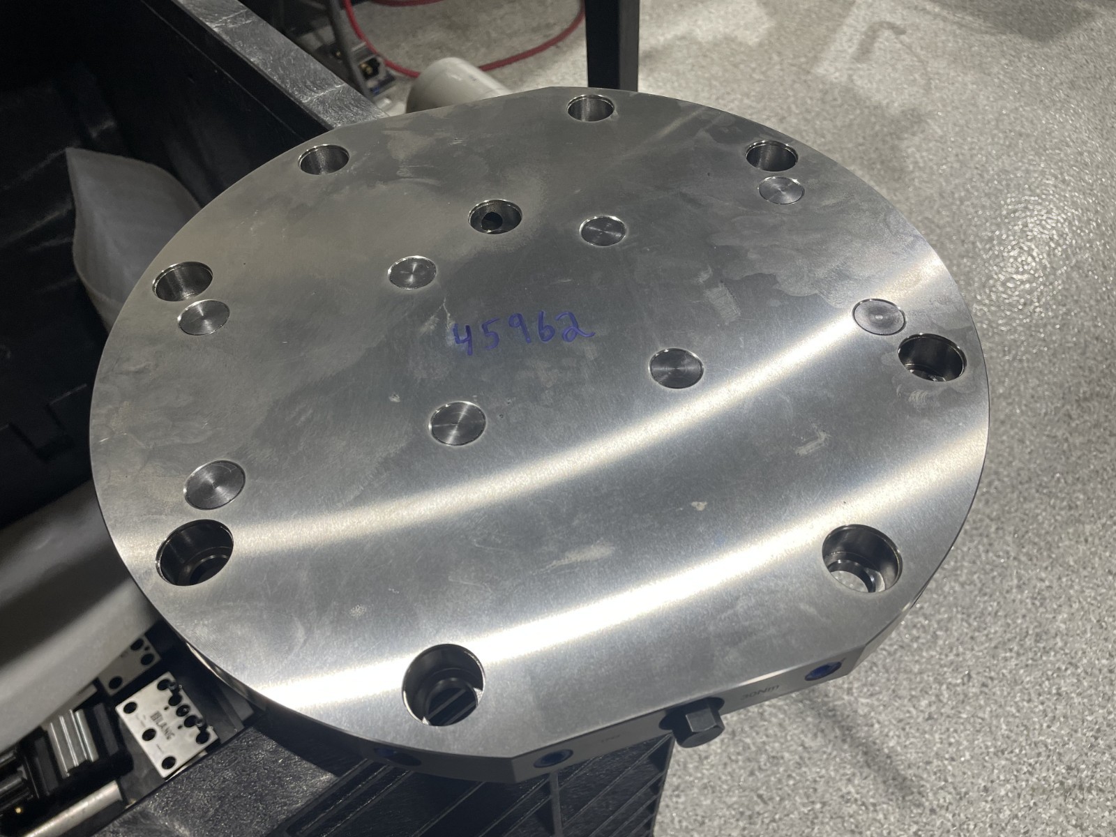 Lang Technik 45962 Quick Point 96 Round Vise Plate W/ Custom Mounting Bores CNC