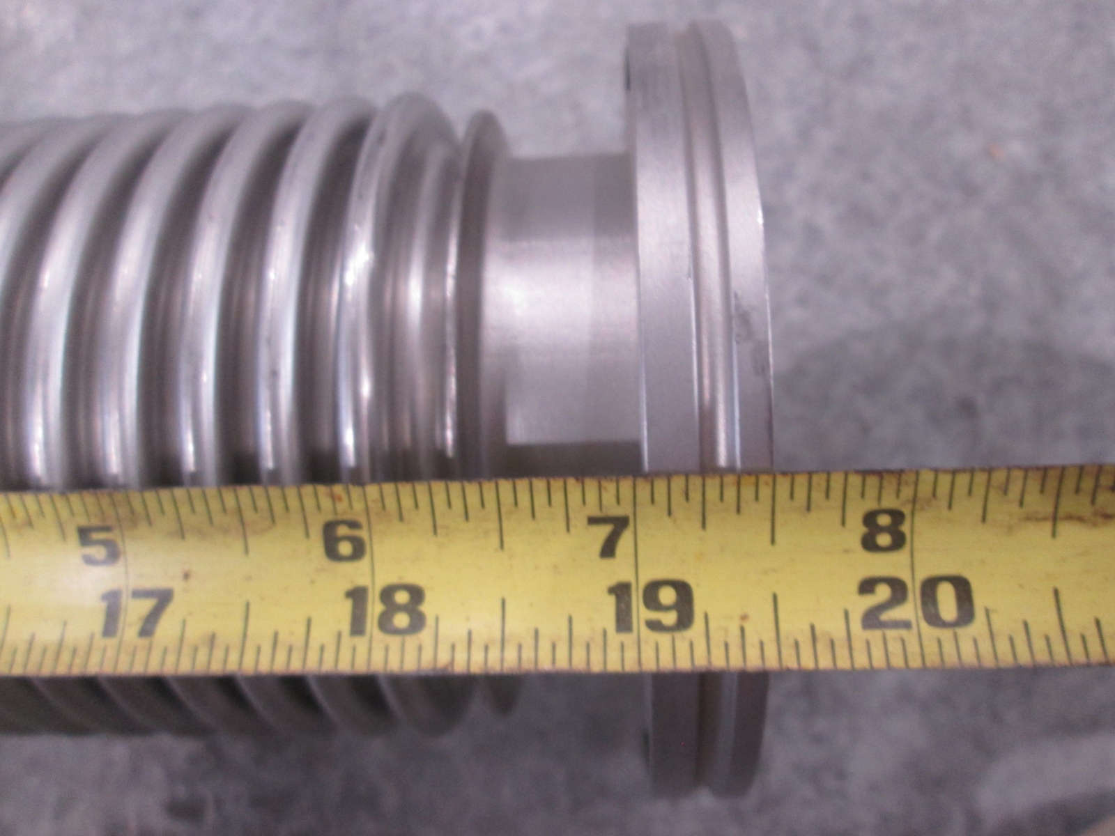 Stainless Steel Formed Bellows Vacuum Pipe / Hose, 19 1/2″L, 107MM Flange, Used