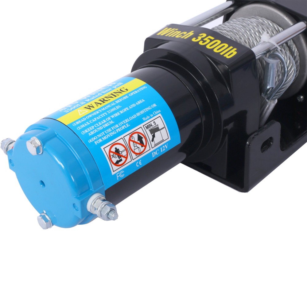 3500LBS Electric Winch 12V ATV UTV with Steel Cable, Wireless Remote & Roller…