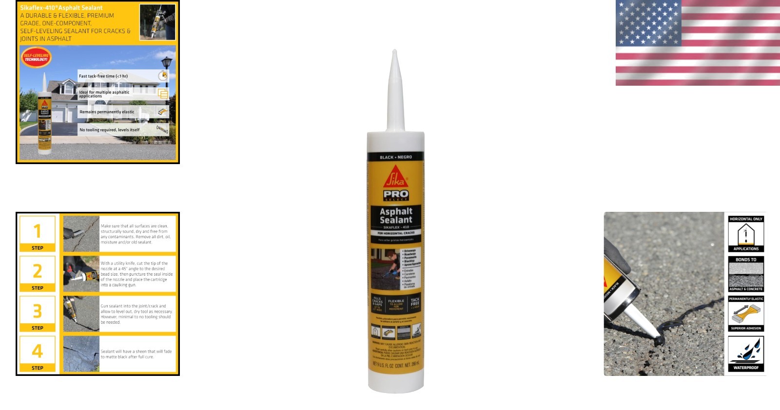 Black Asphalt Sealant – Hybrid Formula – Fills Cracks Fast