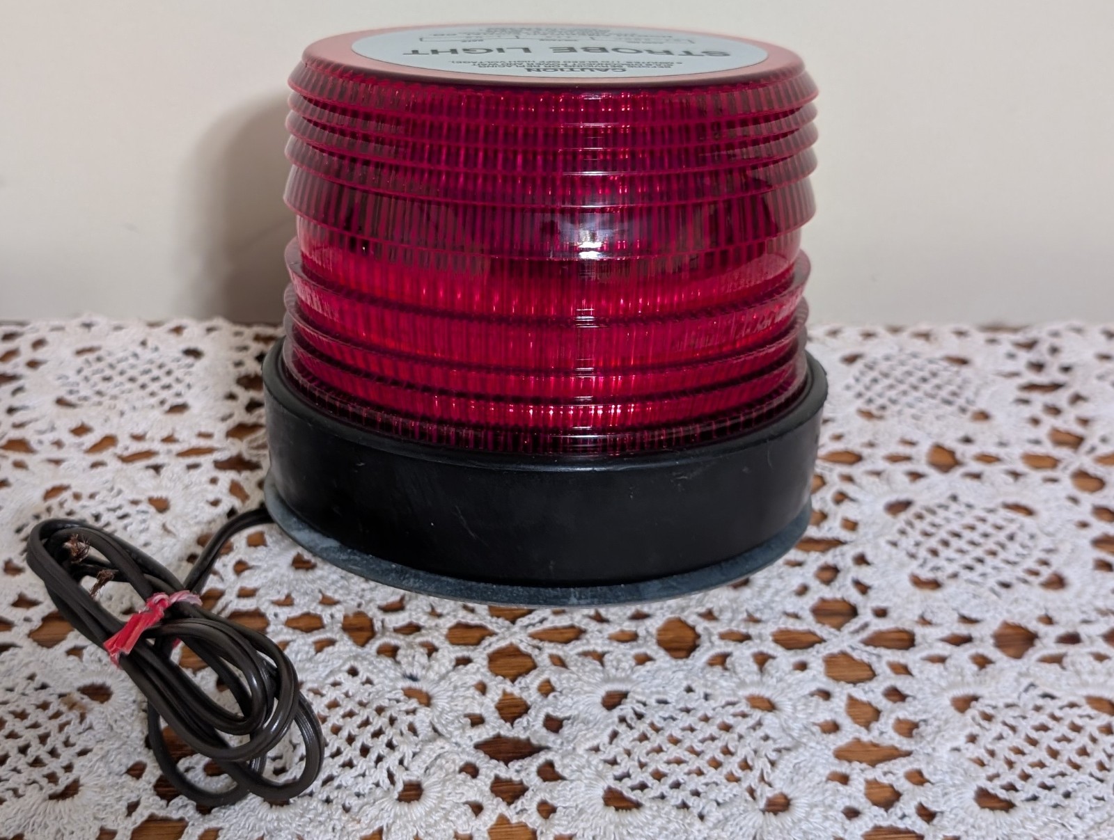 1992 North American Signal Co. Red Lens STROBE LIGHT # ST-500P 115 Volt Tested