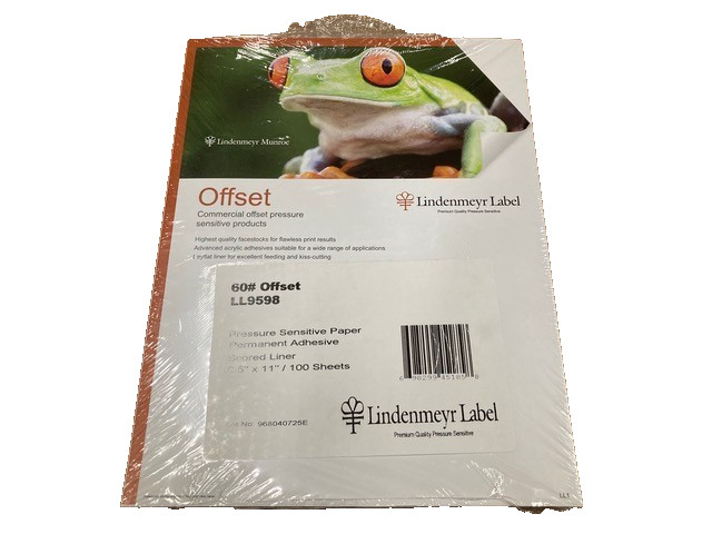 Lindenmeyr Munroe Uncoated Labels, 60lb Offset LL9598 8.5″x11″ White, 100 Sheets