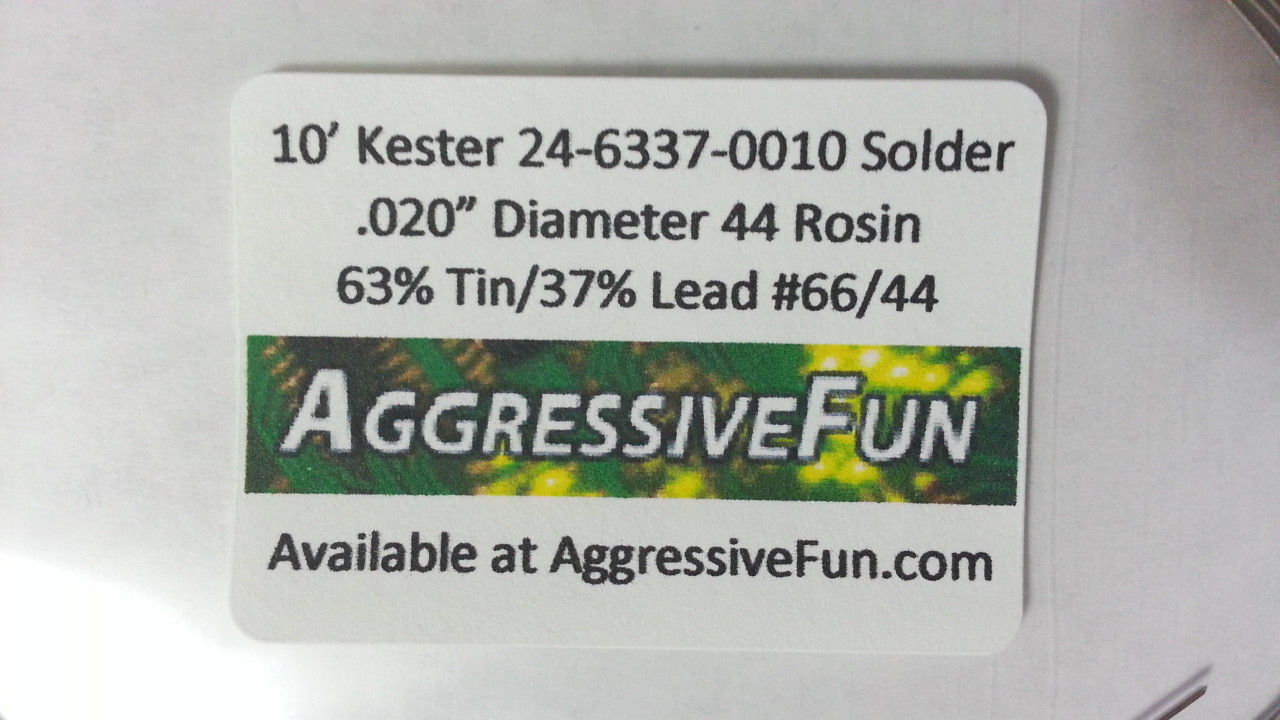 Kester 44 Rosin Core Solder .020″ .5mm 63/37 Eutectic 24-6337-0010 30ft .5oz