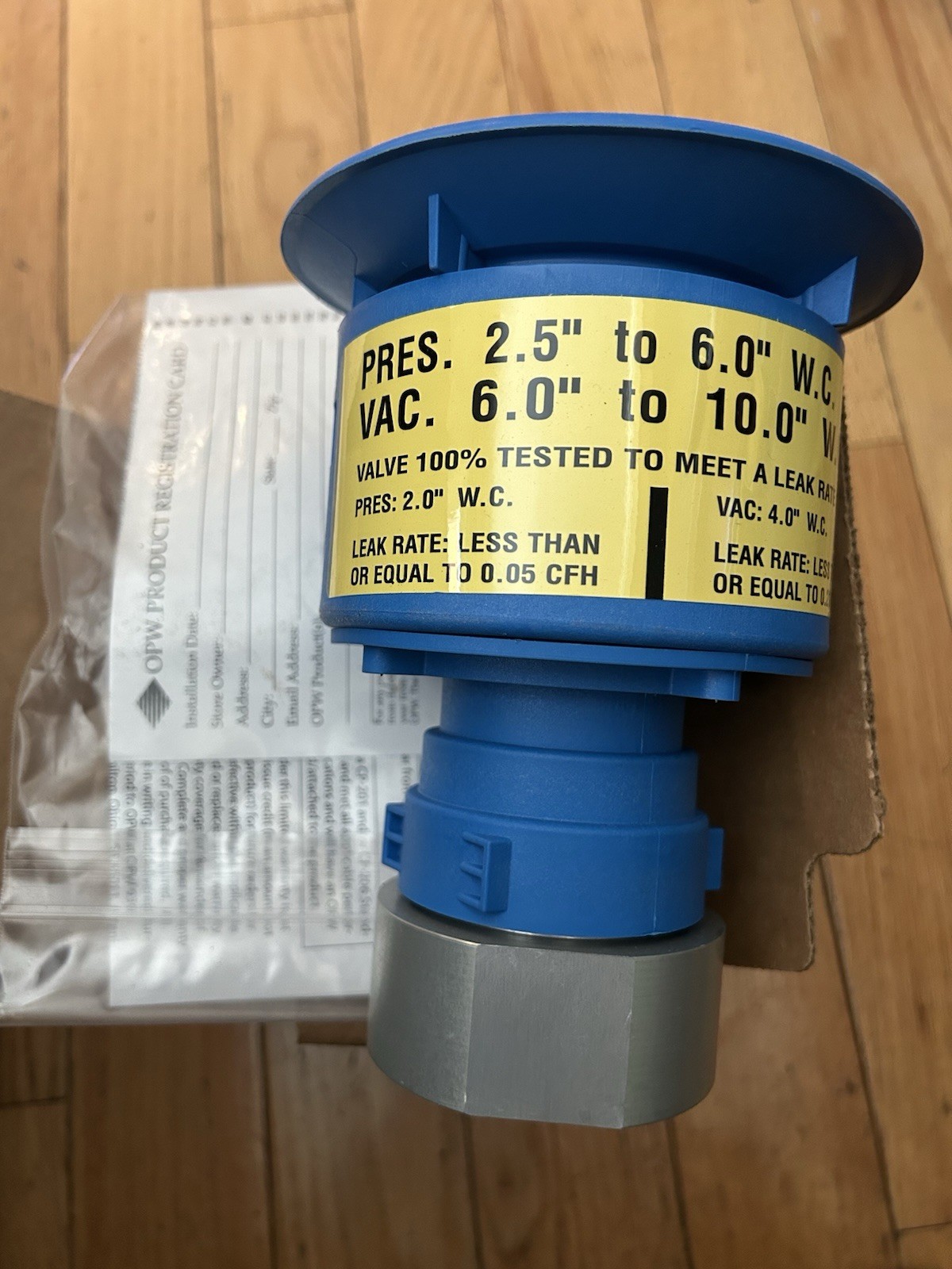 OPW Carb Pressure / Vacuum Vent 3″ WC 723V-2203