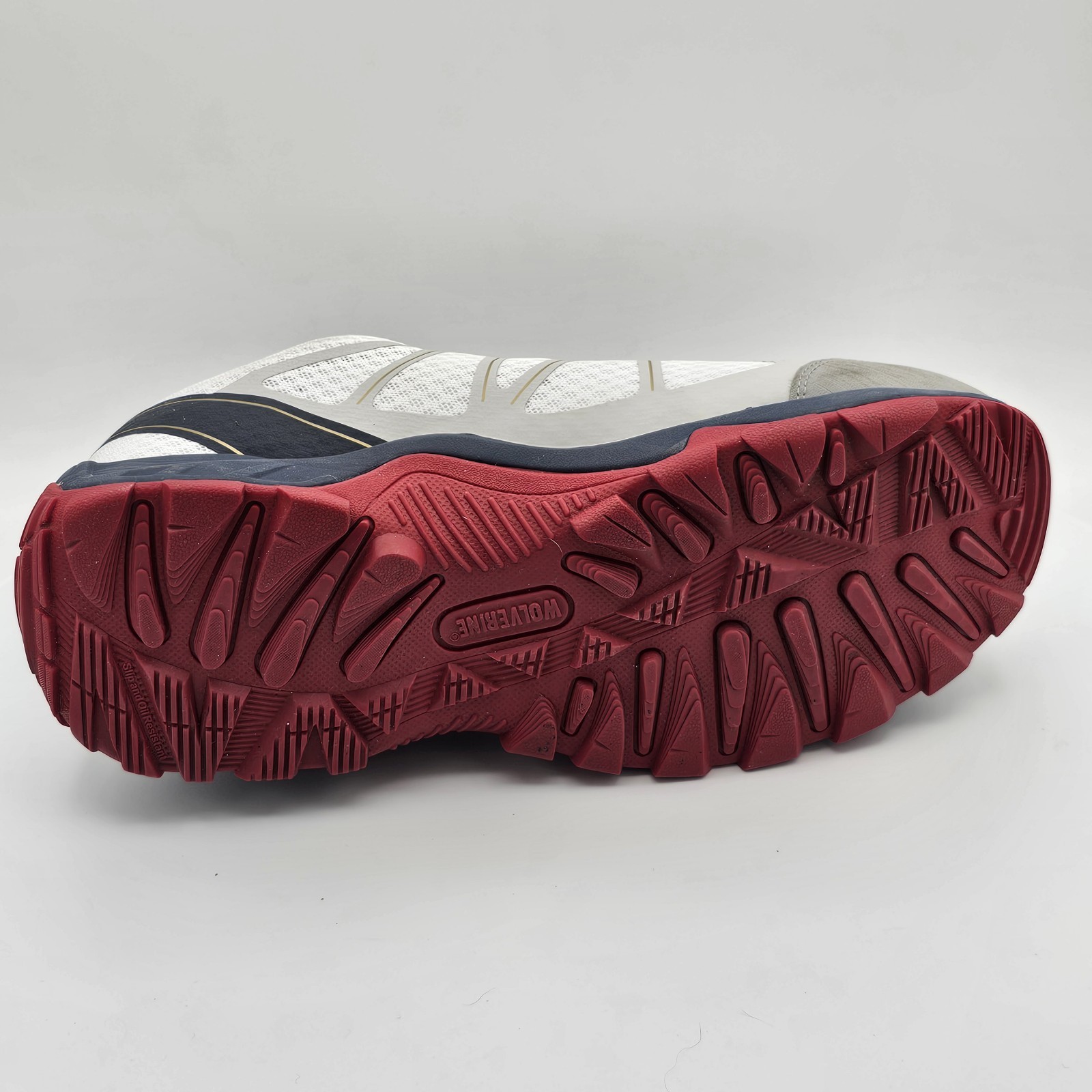 Wolverine Amherst II CarbonMAX Gray Blue Red Mens 8.5 Composite Toe Work Shoes