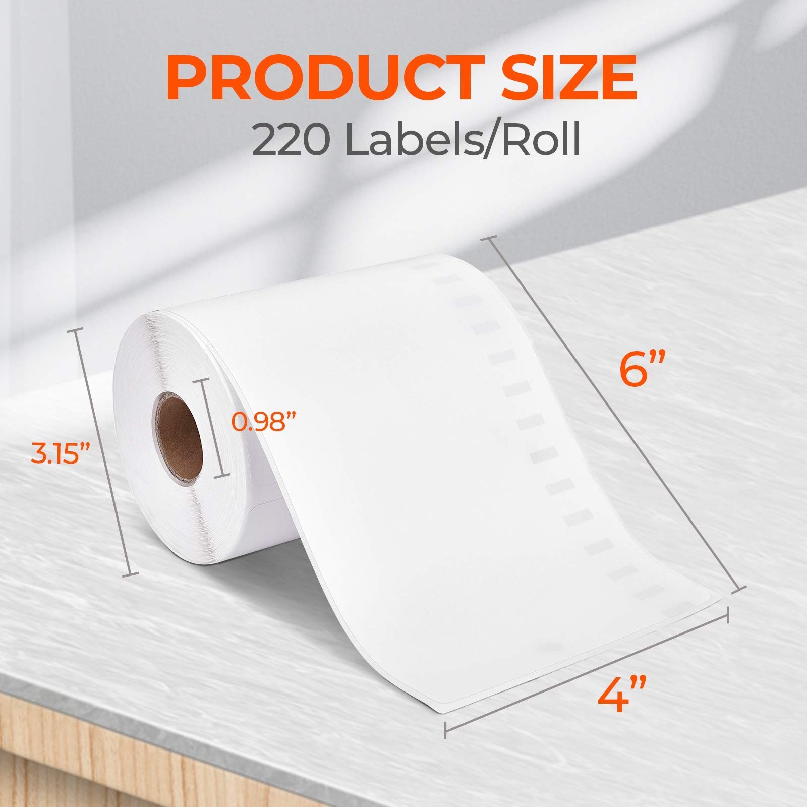 4″x6″ Direct Thermal Printer Label, Shipping Labels Compatible with Rollo, Ja…