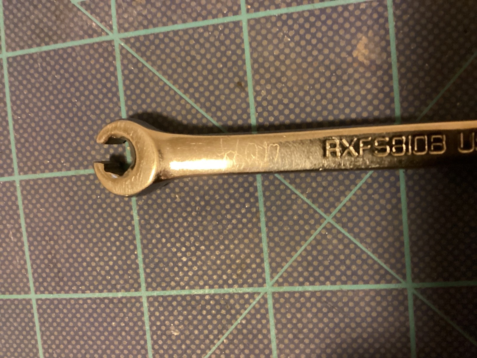 Snap On 1/4″- 5/16″ 6-Pt. SAE Flank Drive Double End Flare Nut Wrench RXFS810B
