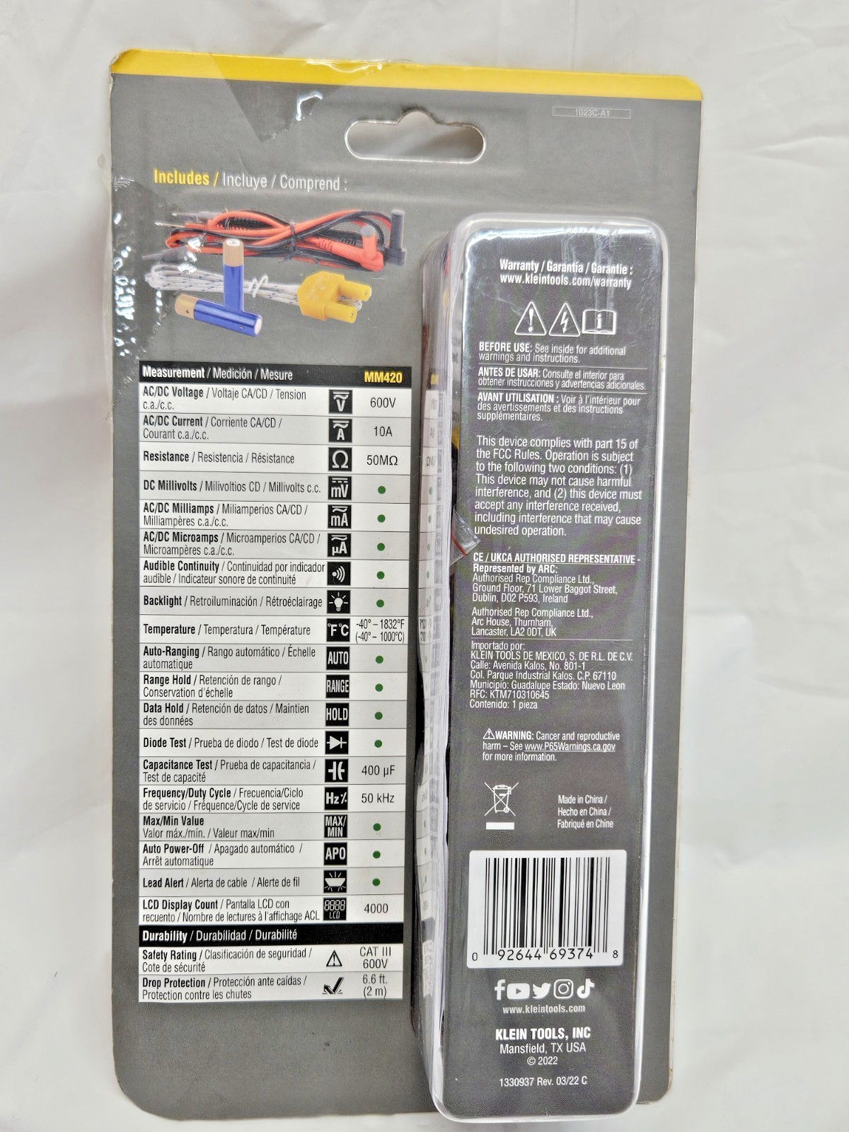 Klein Tools MM420 Digital Multimeter, Auto-Ranging TRMS Multimeter – New , P2