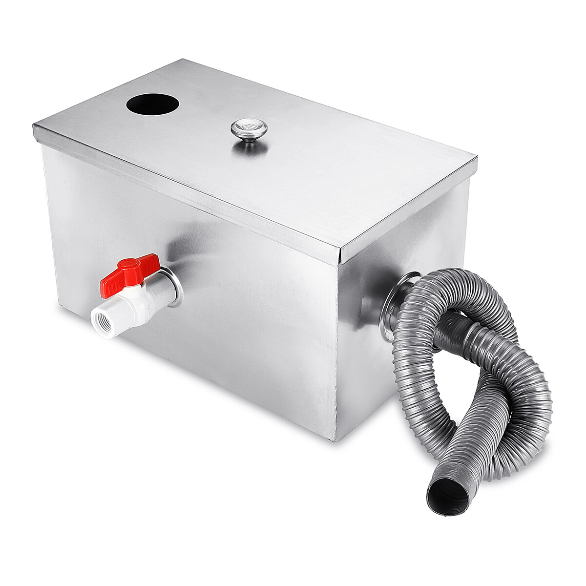 8LB 5GPM Stainless Steel Commercial Restaurant Kitchen Grease Trap Interceptor