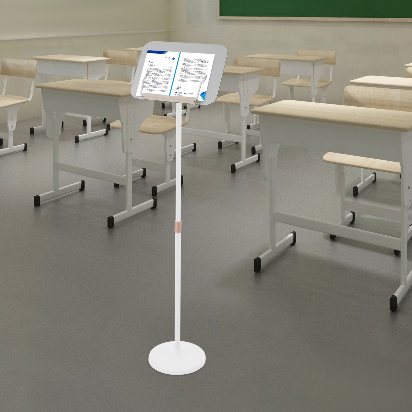 Floor Lectern Podium Stand for Speech Presentation Adjustable Height for Laptop
